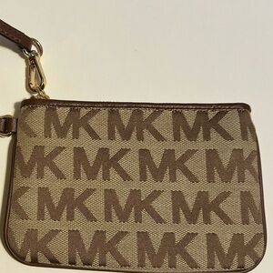 Michael Kors Tan Leather Wristlet
